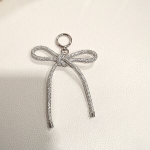 Silver Bow Keychain